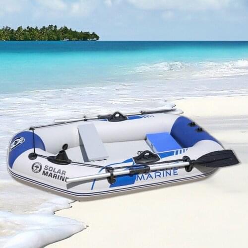 Solar Marine 2 M 2 Person Portable Inflatable Rowing Fishing Boat Kayak Canoe Raft Air Mat Floor with Accessories