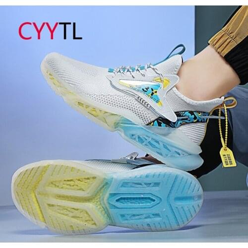 CYYTL Walking Shoes for Men Slip On Mesh Summer Breathable Sneakers Fashion Sports Trainers Boys Running Plus Size Casual Tennis