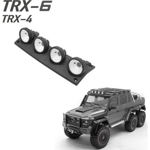 Rc Crawler Car Body Roof Spotlights Lamps Bar For 1/10 Scale Traxxas Trx4 Trx-6 Benz G500 G63 Toy Model 4X4 6X6 Truck