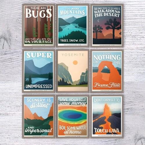 Nordic Famous National Park Travel Poster and Print Vintage Wall Art Painting Print Wall Picture For Living Room Decor