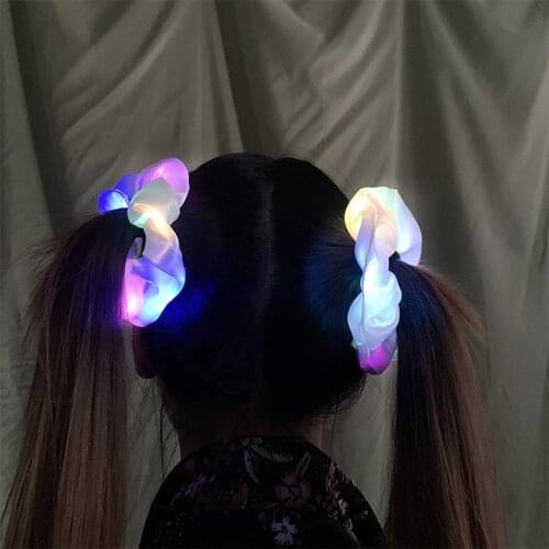 Amawill Light Elastic Hair Bands Headband Led Luminous Hair Bands St. Patricks Day Halloween Easter Birthday Party Decoration