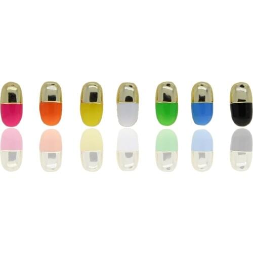 Unique Design Pill Stud Earring Gold Color Neon Enamel 2021 New Candy Colorful Girl Women Jewelry