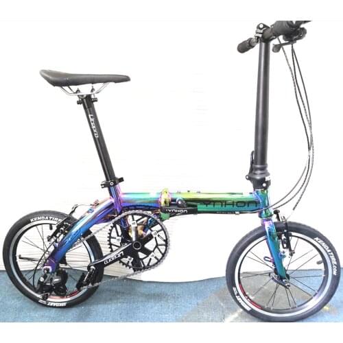 412 14/16Inch YNHON Folding Bike Aluminun Alloy Kid Childrens Bicycle Mini Modification Single-speed Outside Three-speed