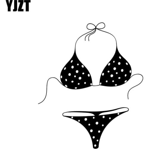 YJZT 11.1*13.3CM Decal Swimsuit Lingerie Girl Silhouette Decor Vinyl Car Sticler Black/Silver C20-0097