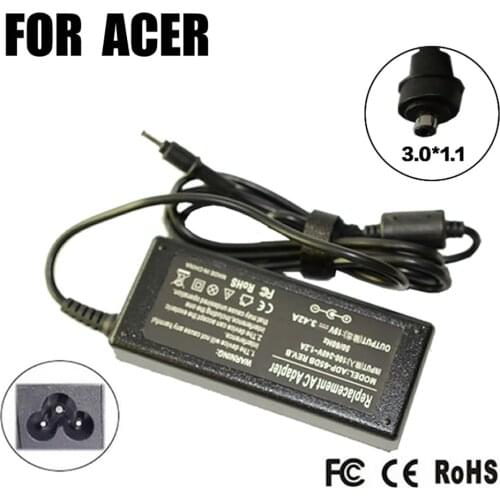 19V 3.42A 3.0*1.1MM 65W Laptop Charger For Acer Aspire P3-131 S5-391 P3-171 S7-191 S5-391 S7 Ultrabook Ac Adapter Power Supply