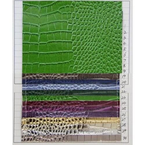 PVC leather Factory leather bottom brushed crocodile embossed grain leather handbags and luggage decoration fabric