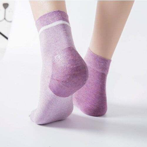 1 Pair Silicone Moisturizing Gel Heel Socks Repair Cracked Foot Dry Skin Care Protector Tool Treatment Spa Underfine Cotton Sock