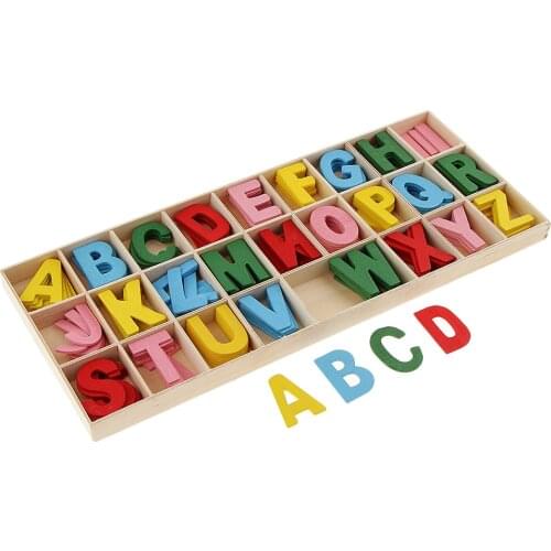 156 Pieces Wood Capital Letters Wooden Alphabets Letter Craft Pieces for Arts
