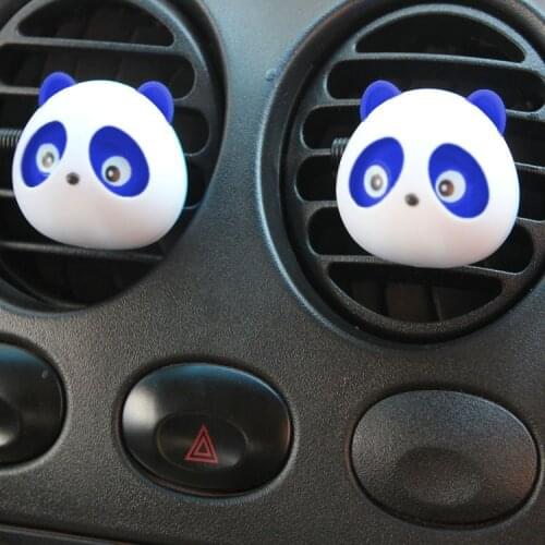 2019 2pcs Car-styling Panda Car Perfumes 5ml Solid Air Freshener OEM Air Conditioning Vent Flavoring In the Car parfums