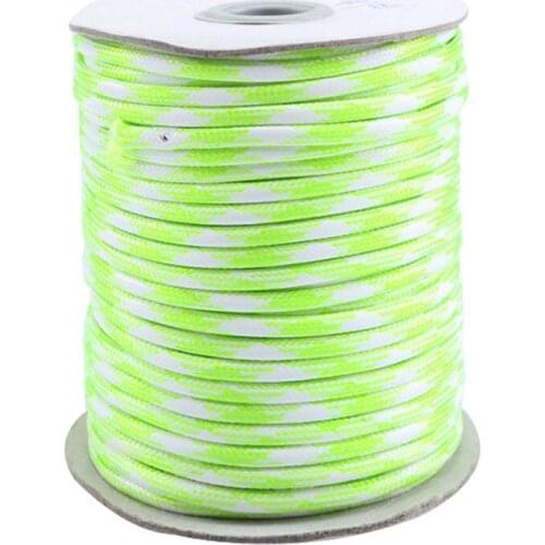 3.5mm Neon Green+White Korea Polyester Waxed Wax Cord String Thread+50yards/roll DIY Jewelry Findings Accessories Bracelet Rope