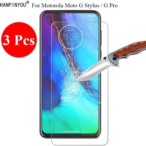 3 Pcs/Lot New 9H 2.5D Tempered Glass Screen Protector For Motorola Moto G Stylus / G Pro 6.4" Protective Film + Clean Tools