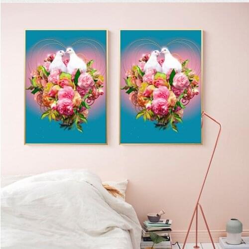 5D Diamond Painting Animal Full Square Embroidery Sale Picture Of Rhinestone Diamond Mosaic Pigeon Decor Home