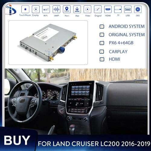 Android car Radio Player Video interface for TOYOTA Land Cruiser LC200 2016-2019 GPS navigation multimedia player Interface
