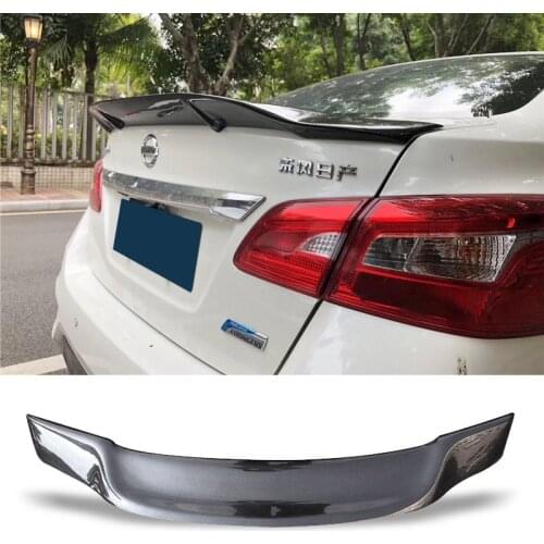 Car Trunk Spoiler Carbon Fiber FRP Auto Rear Trunk Wing R For Nissan Sentra Sylphy 2012 - 2018 Style Accessories Spoiler