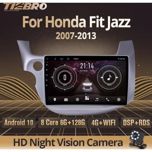 2DIN Android10 Car Radio For Honda Fit Jazz 2007-2013 GPS Navigation Stereo Receiver Auto Radio Car Multimedia Player Car Stereo