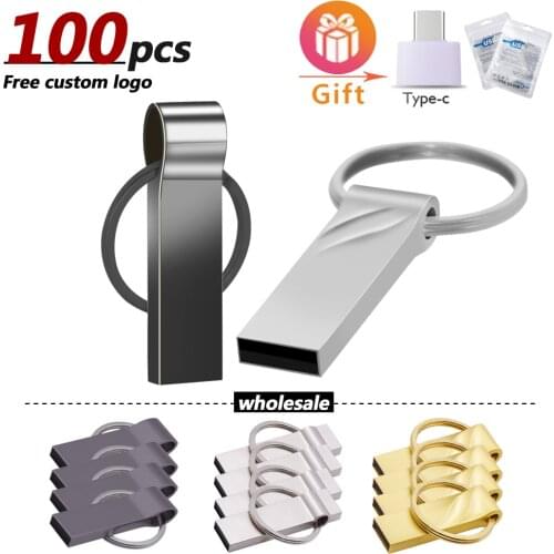100pcs/lot waterproof mini USB 4GB 8GB 16GB usb flash drive pendrive 32GB 64GB 128GB memory stick Pen drive cle Usb free logo