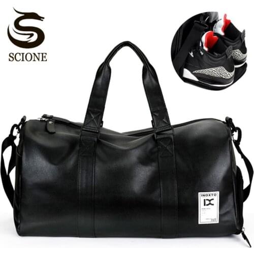 Hot Top PU Men Travel Handbag Carry on Luggage Bags Men Shoulder Duffel Bags Travel Tote Large Weekend Bags Overnight