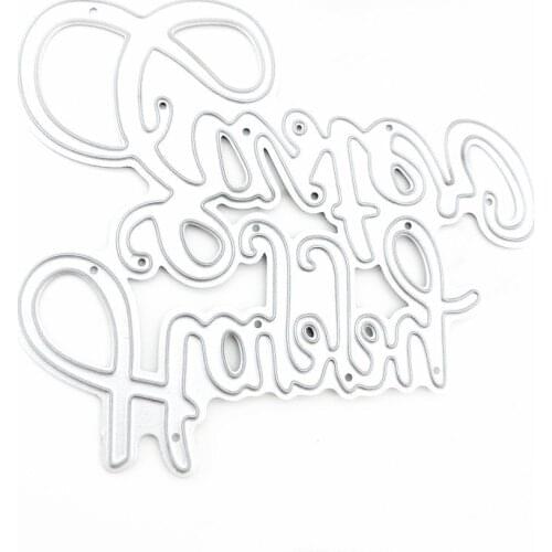 Metal Steel Die Cuts Crafts Happy Easter Letters Cutting Dies For DIY Scrapbooking Paper Cards Punch Stencil Embossing Die