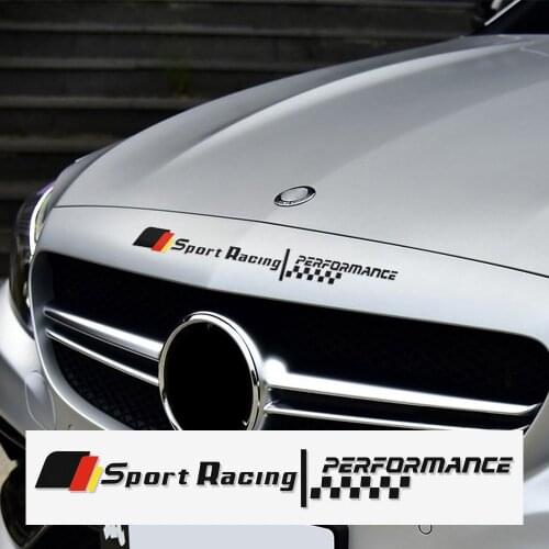 Bonnet Stripe Checker Car Hood Sticker Decal for Mercedes Benz A C E S Class AMG A45 W205 W204 W203 W213 W212 C180 Car Styling