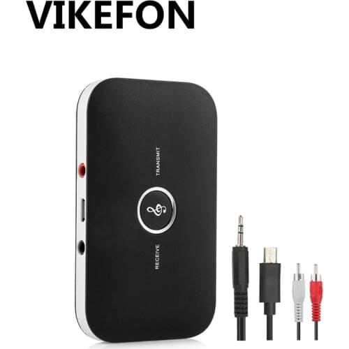 VIKEFON Bluetooth 5.0 Transmitter Receiver 2 in 1 EDR Wireless Adapter Audio Dongle 3.5mm AUX RCA for TV PC Laptop Computer Car