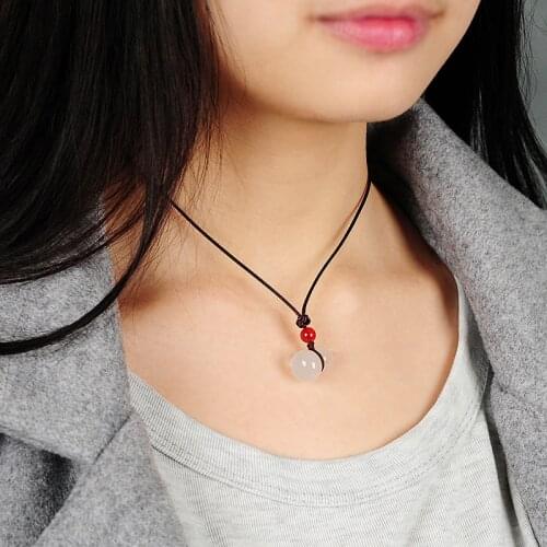 Natural ice Jade hulu pendant gourd genuine mens and womens ice jade pendant Pendant fulushou