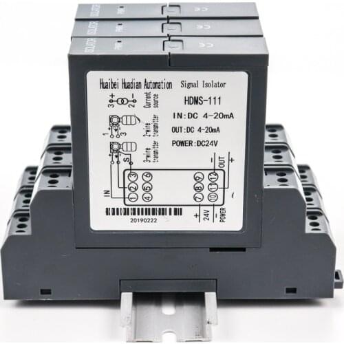 35mm rail 4 20ma signal converter analog voltage signal splitter