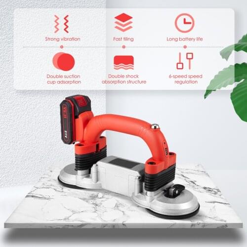 21V Professional Tile Tiling Machine Double Suction Cup Tiler Machine 2000mAh Lithium Battery Base Wall Tiles Tile Vibrator New