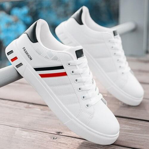 Walking High Top Fashion Leather Sneakers Trend Hot Sale Comfortable Man Casual Shoes White casual sports shoes