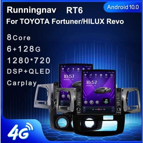 Runningnav For TOYOTA Fortuner HILUX Revo Tesla Type Android Car Radio Multimedia Video Player Navigation GPS