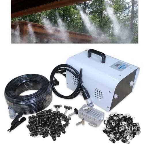 Water Mist System Misting Fogging Programmable Cycle Timer 60pcs Mist Nozzle Mist Pump Mist Sprayer Mist Cooling System