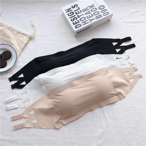 Top One Piece Seamless Tube Tops Women Invisible Bra Intimates Strapless Bustier Bandeau Breathable Wrapped Chest Underwear Bra