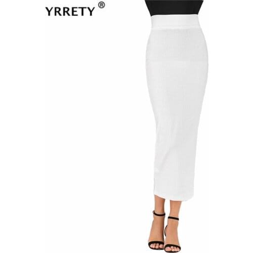 YRRETY Knitted Pencil Skirts