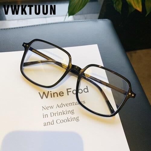 VWKTUUN Myopia Glasses Frames Women Eye Glasses Frame Oversized Square Big Glasses Frames Rivet Eyeglasses Frame
