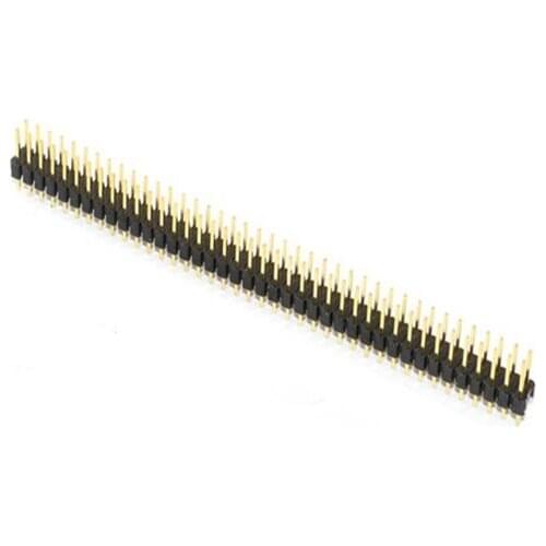 5PCS Gold Plated Pitch 2.54mm 2x40 Pin 80 Pin Double Row Male Pin Header Strip Straight Needle Connector
