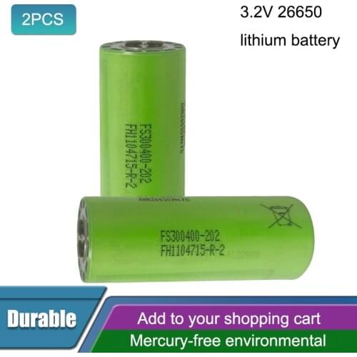 2pc 26650 lifepo4 3.2v 2500mAh high drain 70A ( 30C ) battery cells e-bike golf car & cordless power tools