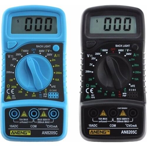 AN8205C Thermometry Digital Multimeter Voltmeter Ammeter AC DC OHM Volt Tester