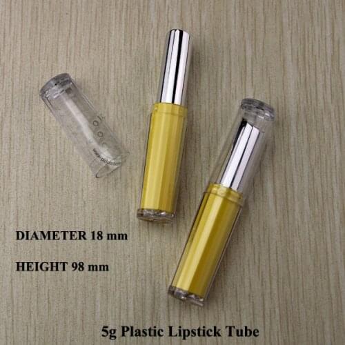 Capacity 5g 200pcs/lot UV lipstick tube, yellow UV lipstick, red lipstick tube UV tube of lip balm, lipstick tube