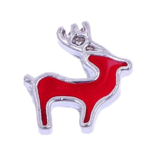 Elk Floating Charms Christmas Gift living glass floating memory locket charms jewelry