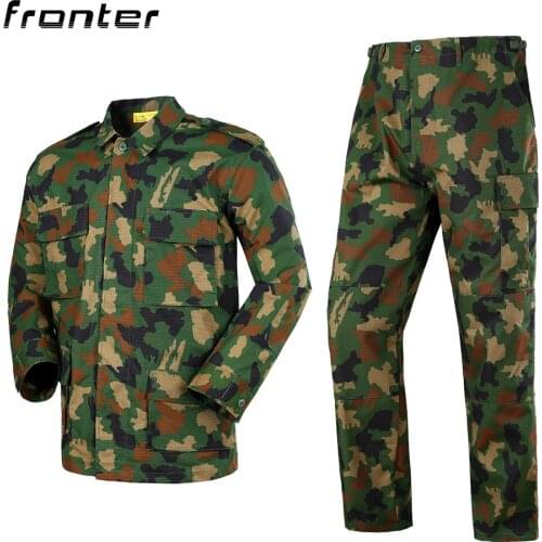 Polygon Woodland Army Military Tactical Camo Pants Uniform Suit Waterproof BDU Combat Jacket & Pants Warm Windproof Clothing