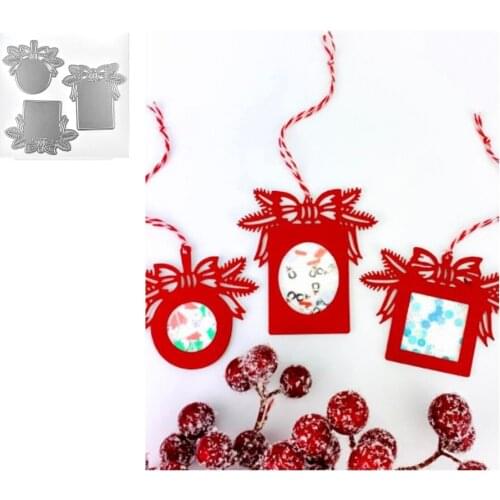 Holiday Gift Tags Metal Cutting Dies Scrapbook Diary Decoration Embossing Template DIY Greeting Card Handmade 2021 New Sale