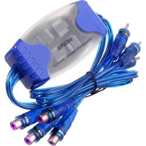4-Channel RCA Suppressor Noise Ground Loop Noise Isolator for Car Audio