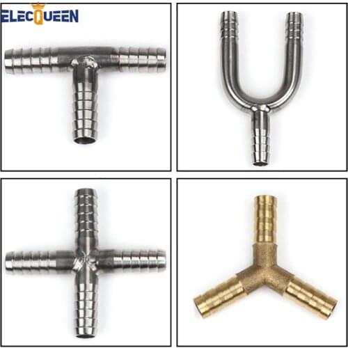 Hose Splicer Branch Type T &U& Y& Shaped Fitting ,Stainless steel T-Shaped Hose Barbed Fitting With 8mm Beer Hose Home Brewing