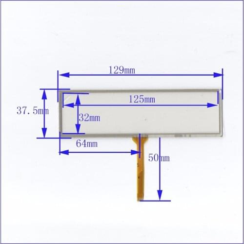 XWT624 3inch 4 line For Car Resistance touchscreen panel 129mm*38mm this is compatible 129*38TouchSensor FreeShipping