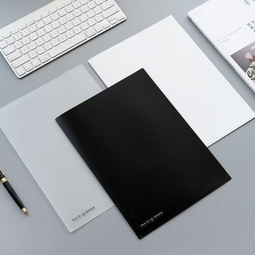 1pcs black and white impression solid color set L-type information booklet A4 one-page folder