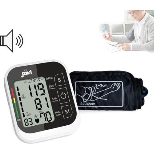 1 Piece Digital Blood Pressure Monitor With Voice Family Doctor Sphygmomanometer Testing Electric Home Use Medical Machine