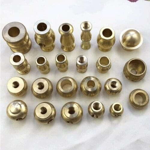 1pcs Pure brass M10 inner tooth tube double three-way 10.5 joint bamboo joint lighting fittings