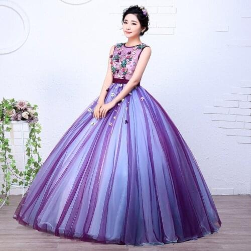 100%real round neck flower embroidery lace ball gown medieval dress Renaissance gown Sissi princess VictorianBelle Ball