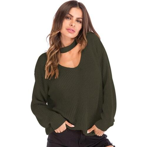 2020 Autumn/Winter new v-neck pullover sweater plus size top sweater Women