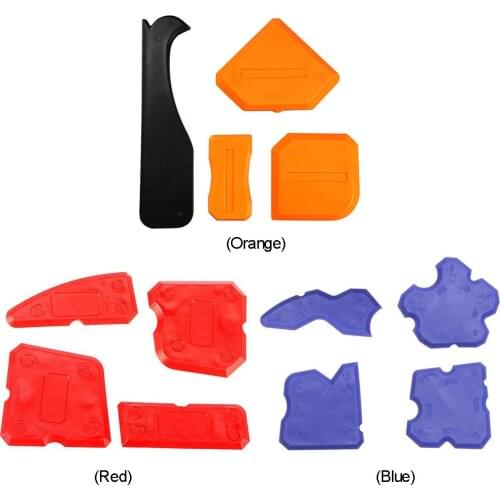 4pcs Silicone Joint Filler Smoothing Spatula Glass Rubber Cleaning Squeegee Bathroom Corner Residue Sealant Remover