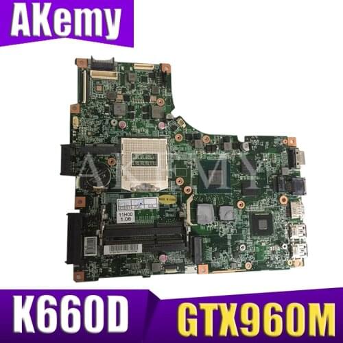 4GB NTSN1521 REV1.1 Laptop Motherboard FOR Hasee T6 K660D Notebook PC mainboard with N16P-GX-A2 GTX 960M video card